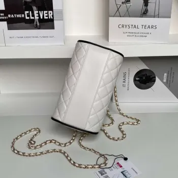 Chanel Ap4515 Kabela s řetízkem z jehněčí kůže zlatá bílá & černá