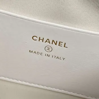 Chanel Ap4515 Kabela s řetízkem z jehněčí kůže zlatá bílá & černá