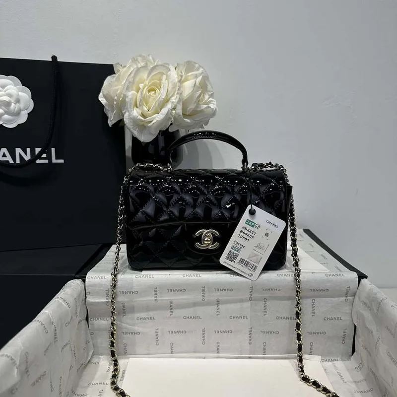 Chanel AS2431 Mini Classic Kabelka s horním držadlem z patentované telecí kůže CC19020
