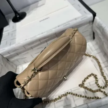 Chanel AS2431 Mini Classic Kabelka s Horním Uchem Jehněčí Kůže CC19019