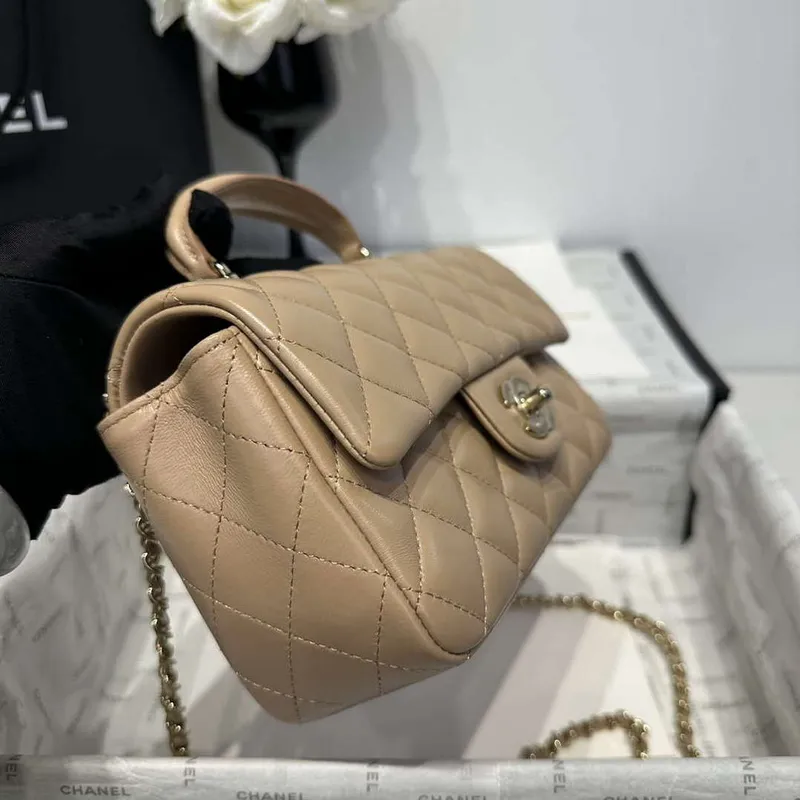 Chanel AS2431 Mini Classic Kabelka s Horním Uchem Jehněčí Kůže CC19019