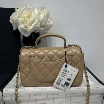 Chanel AS2431 Mini Classic Kabelka s Horním Uchem Jehněčí Kůže CC19019