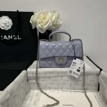Chanel AS2431 Mini Classic Kabelka s Horním Uchem Jehněčí Kůže CC19018