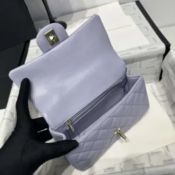 Chanel AS2431 Mini Classic Kabelka s Horním Uchem Jehněčí Kůže CC19018