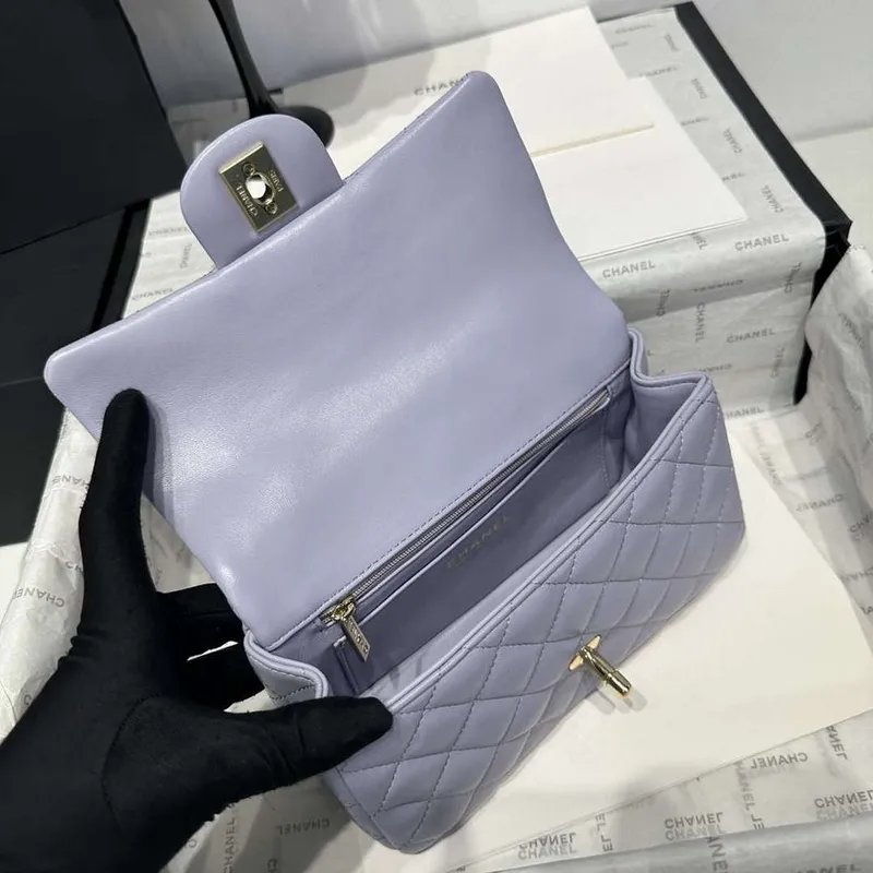 Chanel AS2431 Mini Classic Kabelka s Horním Uchem Jehněčí Kůže CC19018