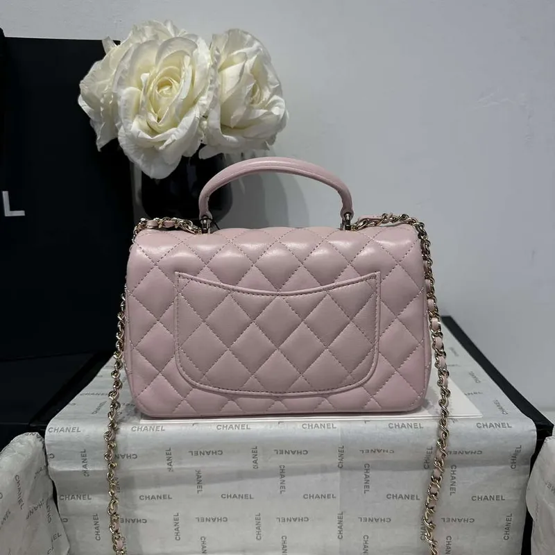 Chanel AS2431 Mini Classic Kabelka s Horním Uchem Jehněčí Kůže CC19017