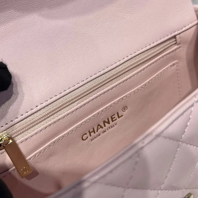 Chanel AS2431 Mini Classic Kabelka s Horním Uchem Jehněčí Kůže CC19017