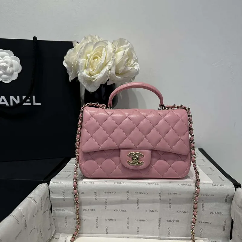 Chanel AS2431 Mini Classic Kabelka s Horním Uchem Jehněčí Kůže CC19016