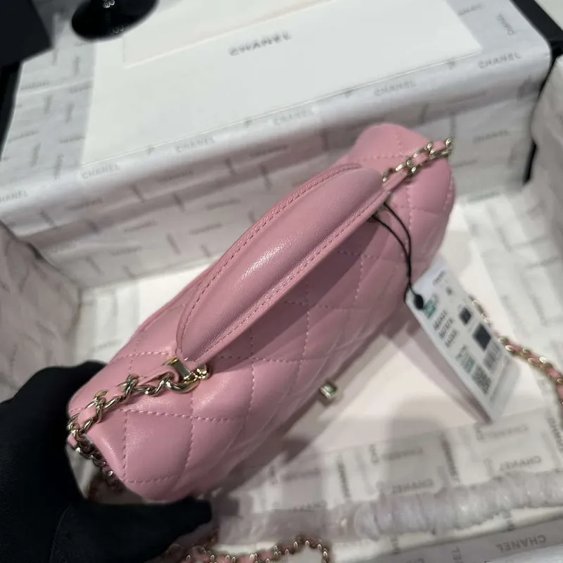 Chanel AS2431 Mini Classic Kabelka s Horním Uchem Jehněčí Kůže CC19016