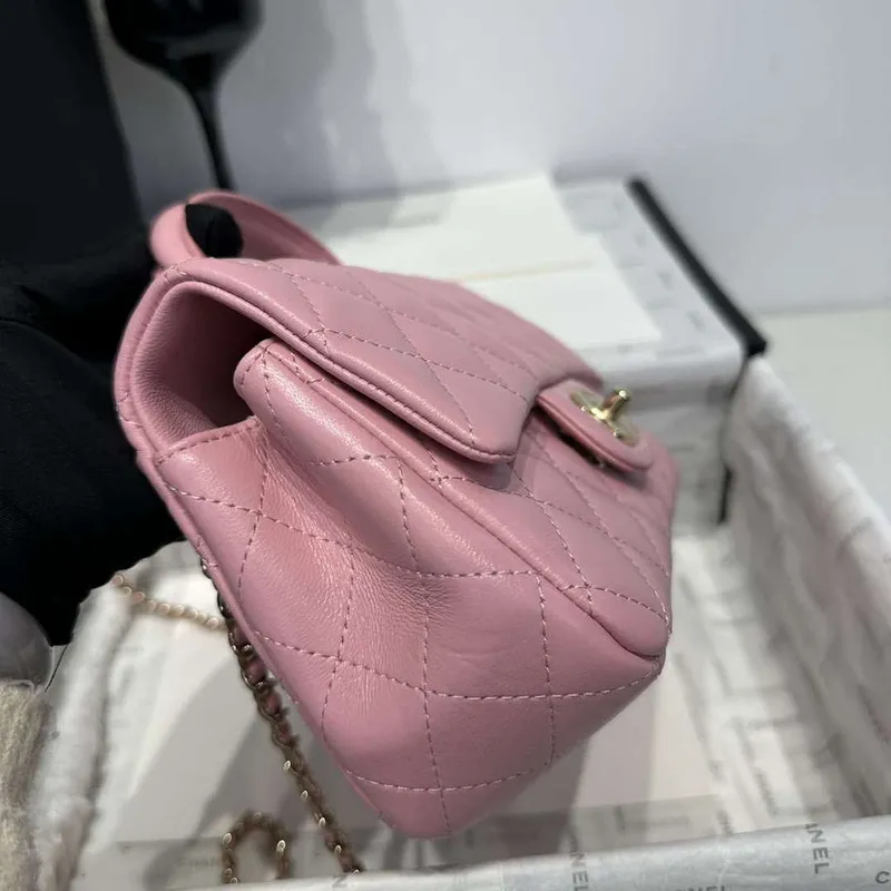 Chanel AS2431 Mini Classic Kabelka s Horním Uchem Jehněčí Kůže CC19016