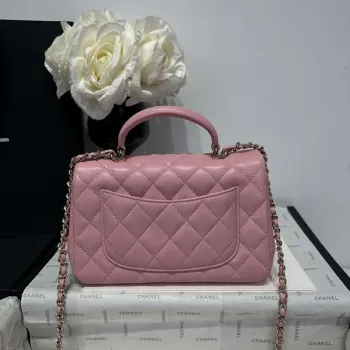 Chanel AS2431 Mini Classic Kabelka s Horním Uchem Jehněčí Kůže CC19016