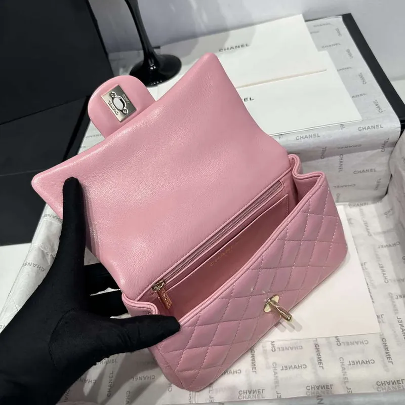 Chanel AS2431 Mini Classic Kabelka s Horním Uchem Jehněčí Kůže CC19016