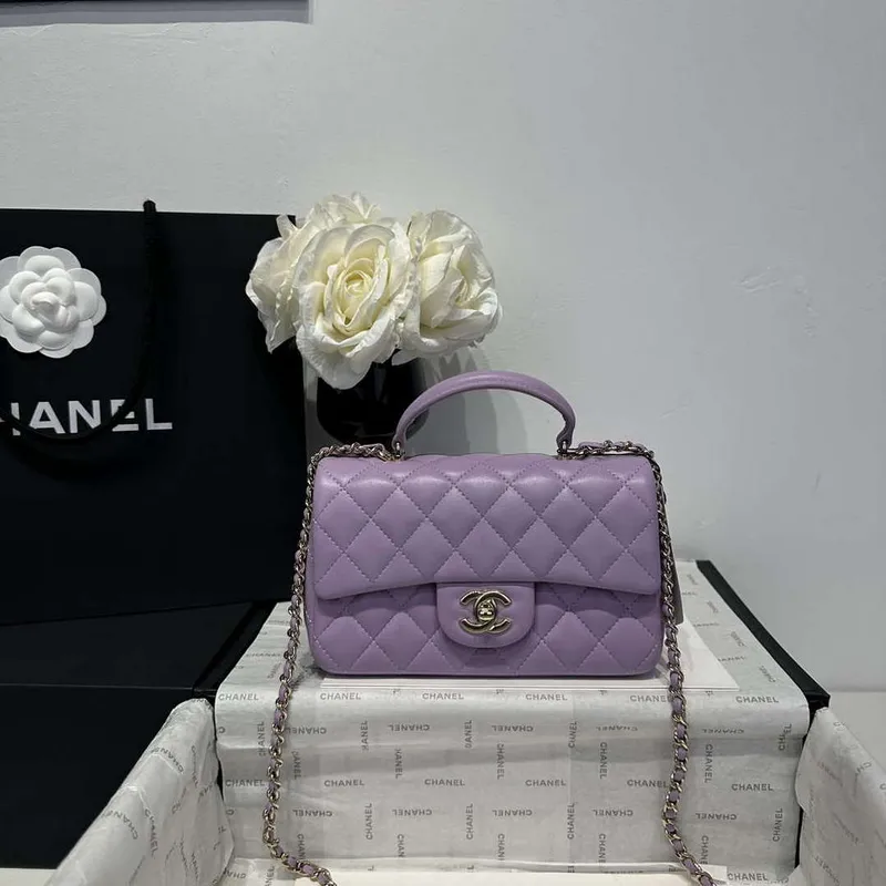 Chanel AS2431 Mini Classic Kabelka s Horním Uchem Z Jehněčí Kůže CC19015
