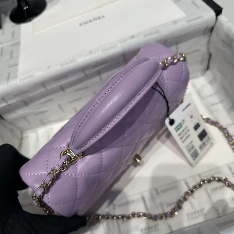 Chanel AS2431 Mini Classic Kabelka s Horním Uchem Z Jehněčí Kůže CC19015