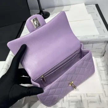 Chanel AS2431 Mini Classic Kabelka s Horním Uchem Z Jehněčí Kůže CC19015
