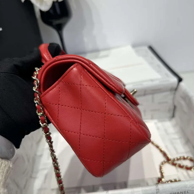 Chanel AS2431 Mini Classic Kabelka s Horním Uchem Jehněčí Kůže CC19014