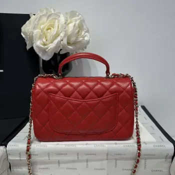 Chanel AS2431 Mini Classic Kabelka s Horním Uchem Jehněčí Kůže CC19014