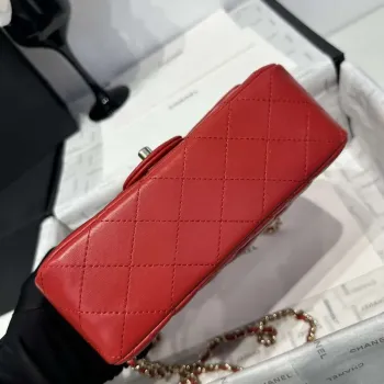 Chanel AS2431 Mini Classic Kabelka s Horním Uchem Jehněčí Kůže CC19014