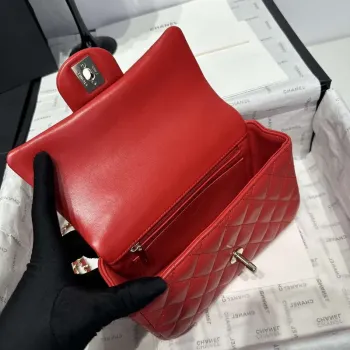 Chanel AS2431 Mini Classic Kabelka s Horním Uchem Jehněčí Kůže CC19014