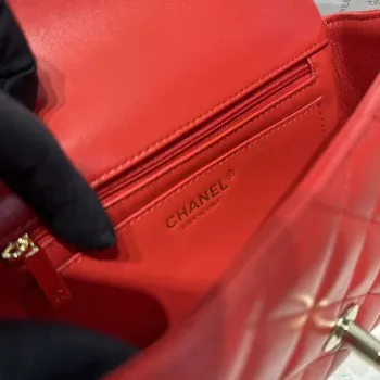 Chanel AS2431 Mini Classic Kabelka s Horním Uchem Jehněčí Kůže CC19014