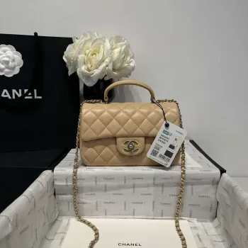 Chanel AS2431 Mini Classic Kabelka s Horním Uchem Jehněčí Kůže CC19013