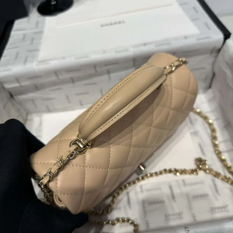 Chanel AS2431 Mini Classic Kabelka s Horním Uchem Jehněčí Kůže CC19013