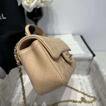 Chanel AS2431 Mini Classic Kabelka s Horním Uchem Jehněčí Kůže CC19013