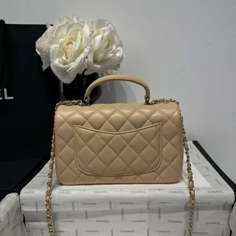 Chanel AS2431 Mini Classic Kabelka s Horním Uchem Jehněčí Kůže CC19013