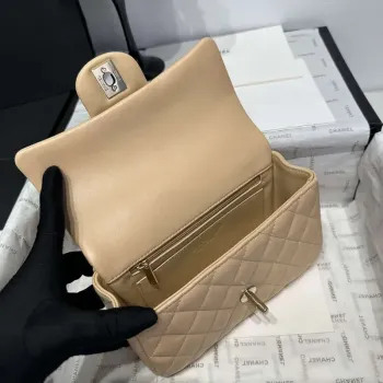 Chanel AS2431 Mini Classic Kabelka s Horním Uchem Jehněčí Kůže CC19013