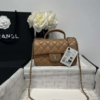 Chanel AS2431 Mini Classic Kabelka s Horním Uchem Jehněčí Kůže CC19012