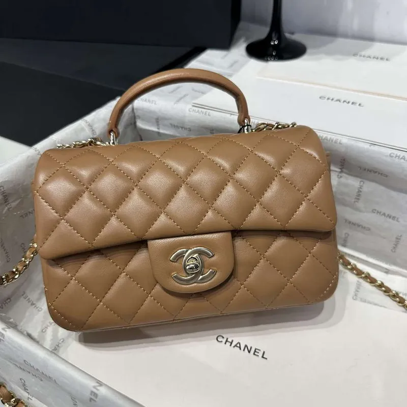 Chanel AS2431 Mini Classic Kabelka s Horním Uchem Jehněčí Kůže CC19012