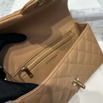 Chanel AS2431 Mini Classic Kabelka s Horním Uchem Jehněčí Kůže CC19012