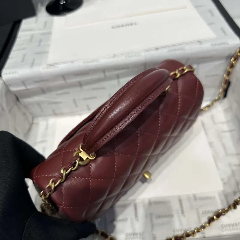 Chanel AS2431 Mini Classic Kabelka s Horním Uchem Jehněčí Kůže CC19011