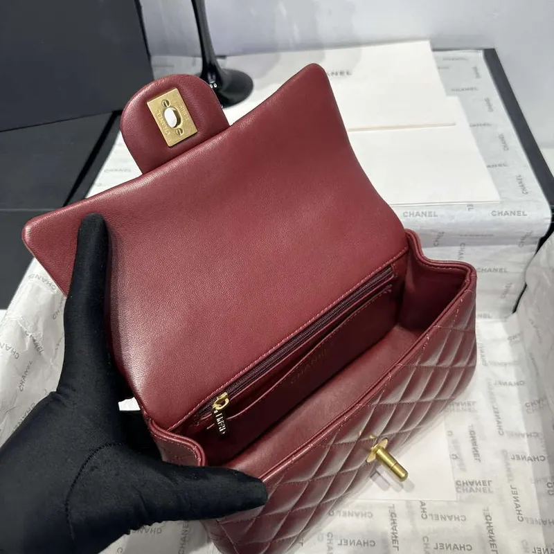 Chanel AS2431 Mini Classic Kabelka s Horním Uchem Jehněčí Kůže CC19011