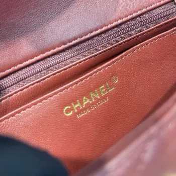 Chanel AS2431 Mini Classic Kabelka s Horním Uchem Jehněčí Kůže CC19011