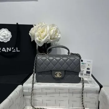 Chanel AS2431 Mini Classic Kabelka s Horním Uchem Z Jehněčí Kůže CC19010