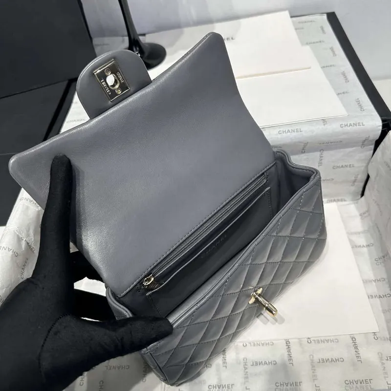 Chanel AS2431 Mini Classic Kabelka s Horním Uchem Z Jehněčí Kůže CC19010