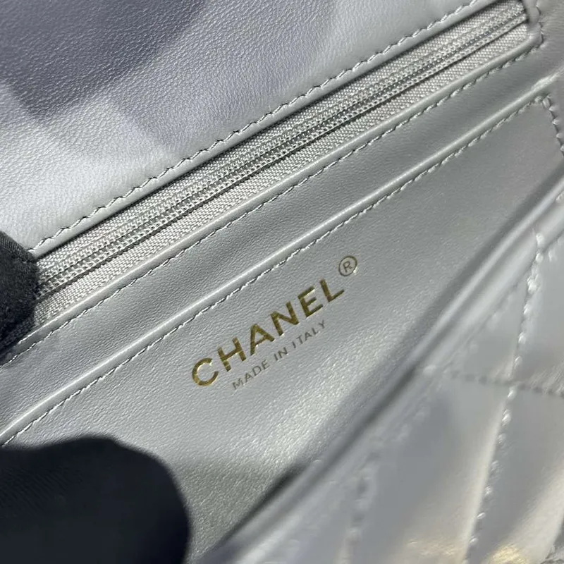 Chanel AS2431 Mini Classic Kabelka s Horním Uchem Z Jehněčí Kůže CC19010