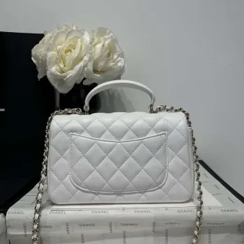 Chanel AS2431 Mini Classic Kabelka s Horním Uchem Jehněčí Kůže CC19009