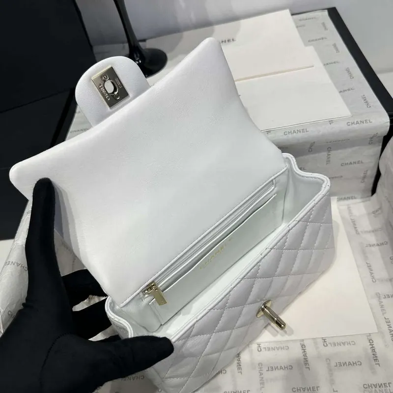 Chanel AS2431 Mini Classic Kabelka s Horním Uchem Jehněčí Kůže CC19009