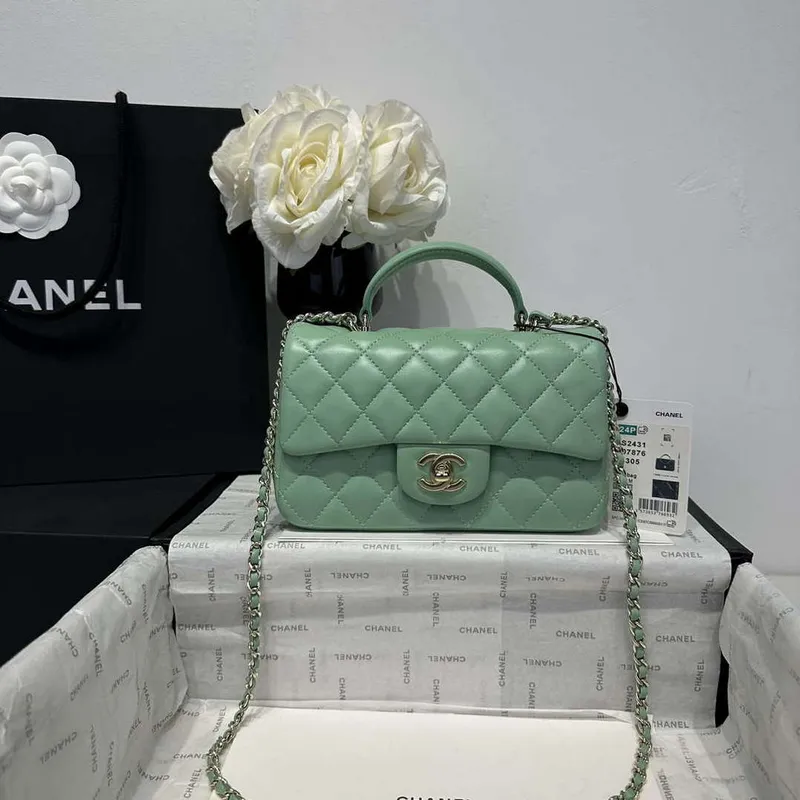 Chanel AS2431 Mini Classic Kabelka s Horním Uchem Jehněčí Kůže CC19008