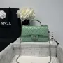 Chanel AS2431 Mini Classic Kabelka s Horním Uchem Jehněčí Kůže CC19008