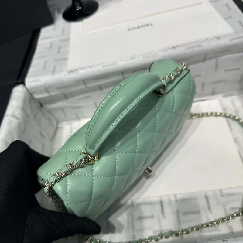 Chanel AS2431 Mini Classic Kabelka s Horním Uchem Jehněčí Kůže CC19008