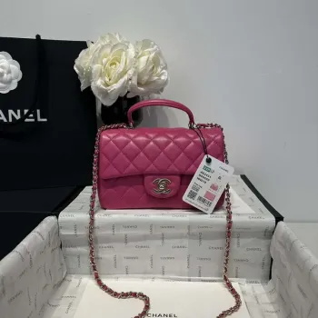 Chanel AS2431 Mini Classic Kabelka s Horním Uchem Z Jehněčí Kůže CC19007