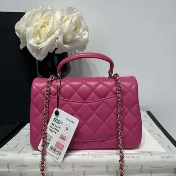 Chanel AS2431 Mini Classic Kabelka s Horním Uchem Z Jehněčí Kůže CC19007