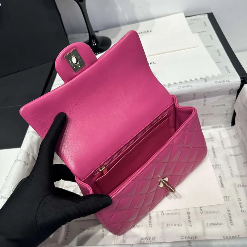 Chanel AS2431 Mini Classic Kabelka s Horním Uchem Z Jehněčí Kůže CC19007