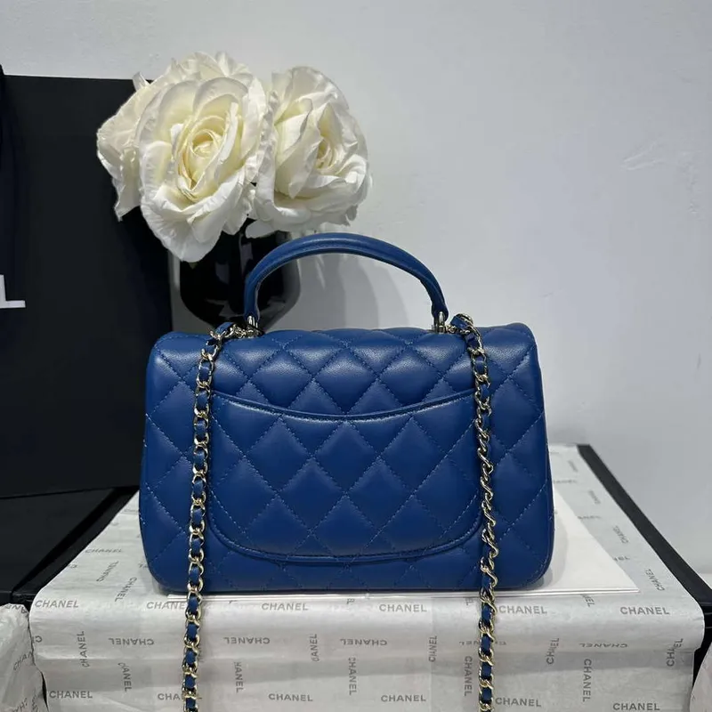 Chanel AS2431 Mini Classic Kabelka s Horním Uchem Jehněčí Kůže CC19006