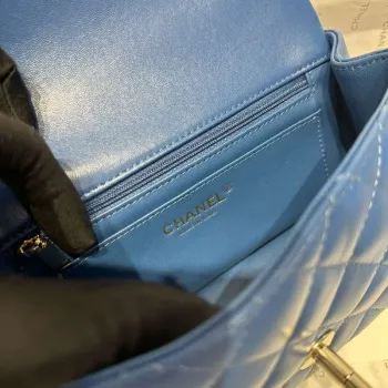 Chanel AS2431 Mini Classic Kabelka s Horním Uchem Jehněčí Kůže CC19006