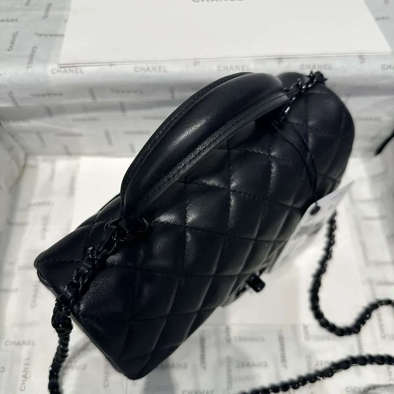 Chanel AS2431 Mini Classic Kabelka s Horním Uchem Jehněčí Kůže CC19005