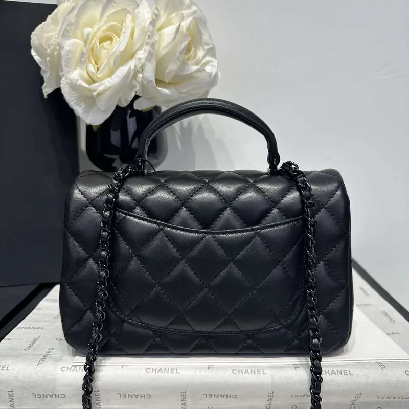 Chanel AS2431 Mini Classic Kabelka s Horním Uchem Jehněčí Kůže CC19005